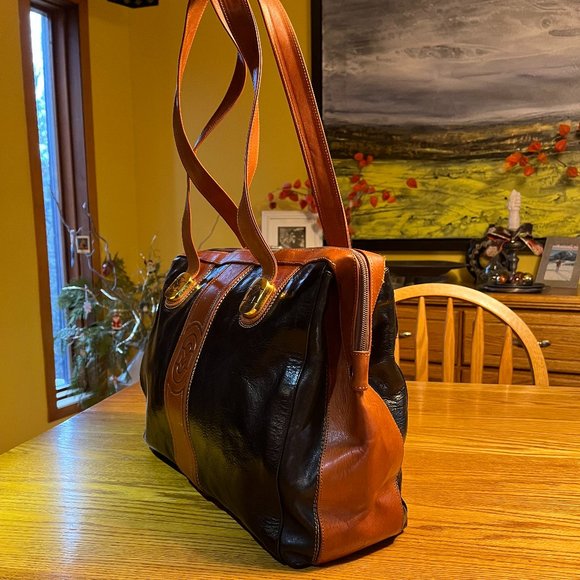 🇮🇹 Luxury MARINO ORLANDI Vintage Satchel - Made in Italy - Picture 2 of 12